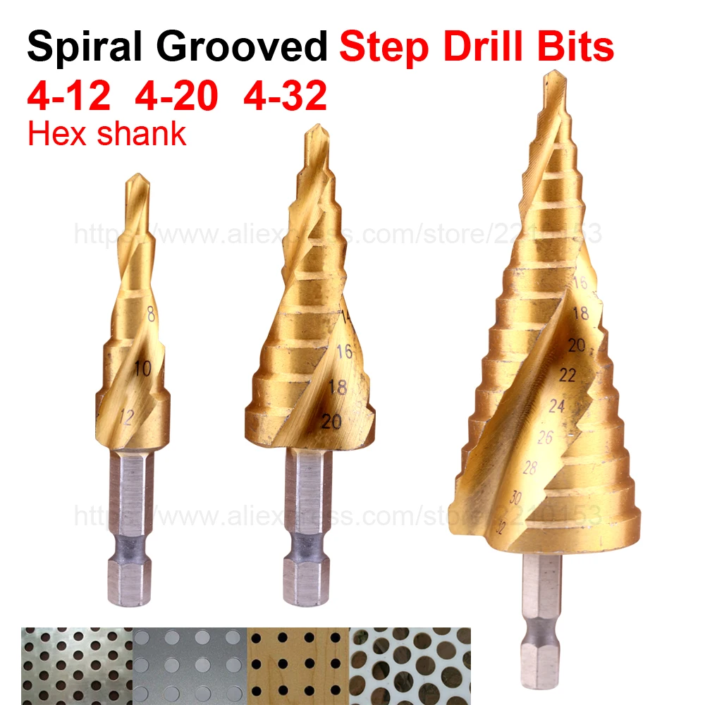Three-Blade Hex Shank With Groove Stainless Steel Step Drill Durable Flexible