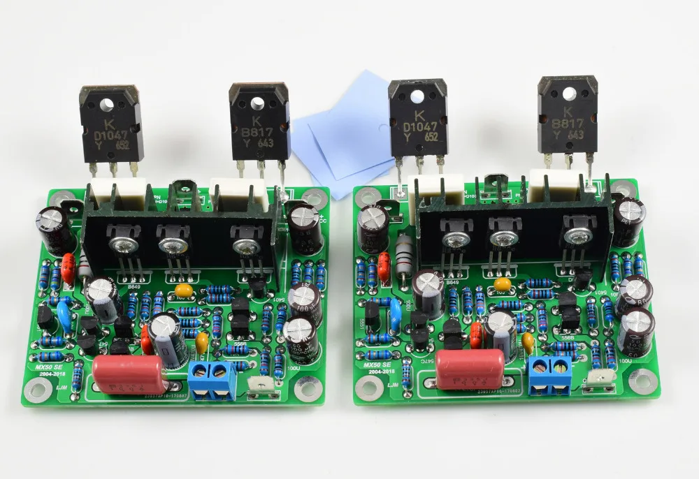 motor vehicle amplifiers New DIY KITS 2PCS MX50 SE 100WX2 Dual Channels Stereo Audio Power amplifiers Board sub amp