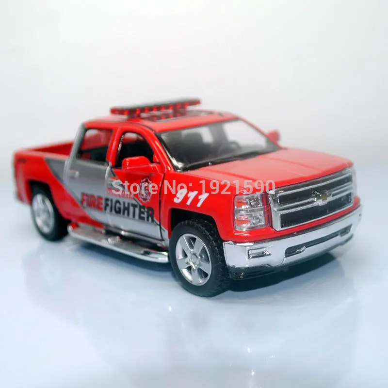 KT 1/46 масштаб автомобиля игрушки полиции Ver. 2014 Chevrolet Silverado литая под давлением металлическая модель автомобиля для подарка/детей/коллекции