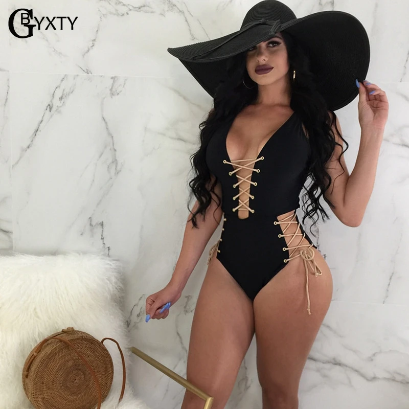 GBYXTY цельный купальный костюм для купания Mujer женское Бандажное белье с открытой