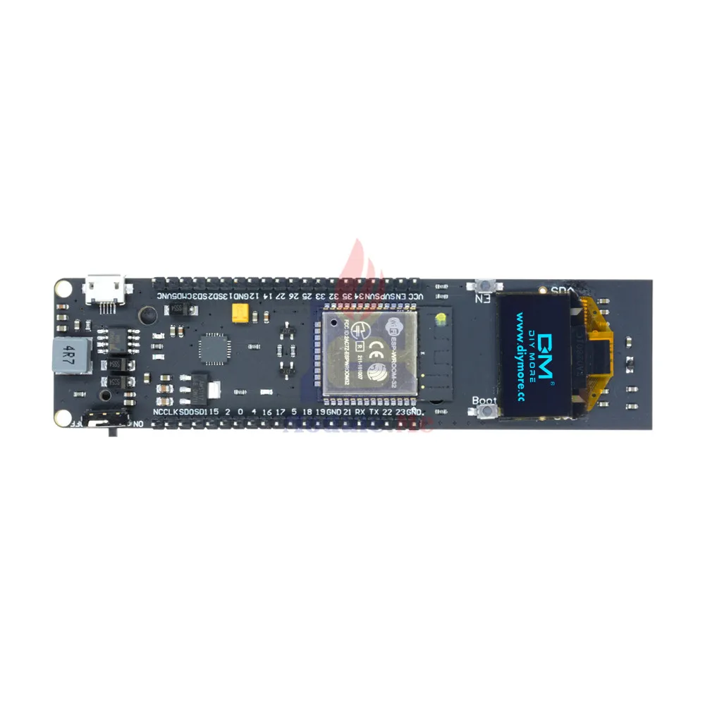 ESP-32 ESP32 ESP8266 0,96 дюймов OLED Дисплей 18650 Литий Батарея Беспроводной Wi-Fi и bluetooth-адаптер щит макетная плата CP2102 модуль - Цвет: Синий