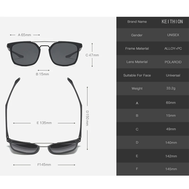 HEITHION TR-90 Original Brand Men Polarized Sunglasses Square Temple Classic Men Shades Sun glasses UV400 With Brand Case HEITHION TR-90 Original Brand Men Polarized Sunglasses Square Temple Classic Men Shades Sun glasses UV400 With Brand Case