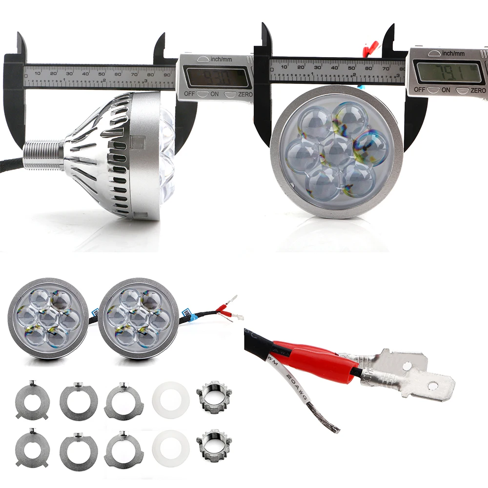 2 шт. DC12V/35 Вт Monty eye светодиодный объектив супер яркое использование With-H1/H4/H7-Holder высокий свет 1200лм/шт авто костюм для 3 дюймов белый