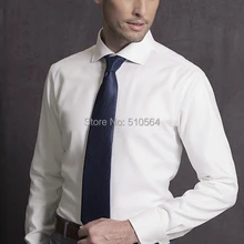 Стиль, сделанный на заказ, мужская рубашка с отложным воротником и квадратным воротником, белая хлопковая рубашка, деловая повседневная мужская приталенная рубашка