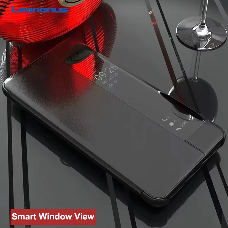 

Flip Smart View Case for Samsung Galaxy A7 2018 A6 A9 2018 J4 J6 Plus A6 Plus Luxury PU Leather Smart PC Cover Fundas A7 2018