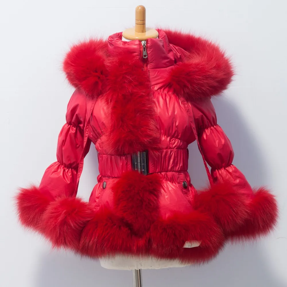 Новое Стильное зимнее детское пуховое пальто, популярная пуховая одежда, бренд Fox Fur Trim, для детей 3-9 лет, несколько цветов, пуховик