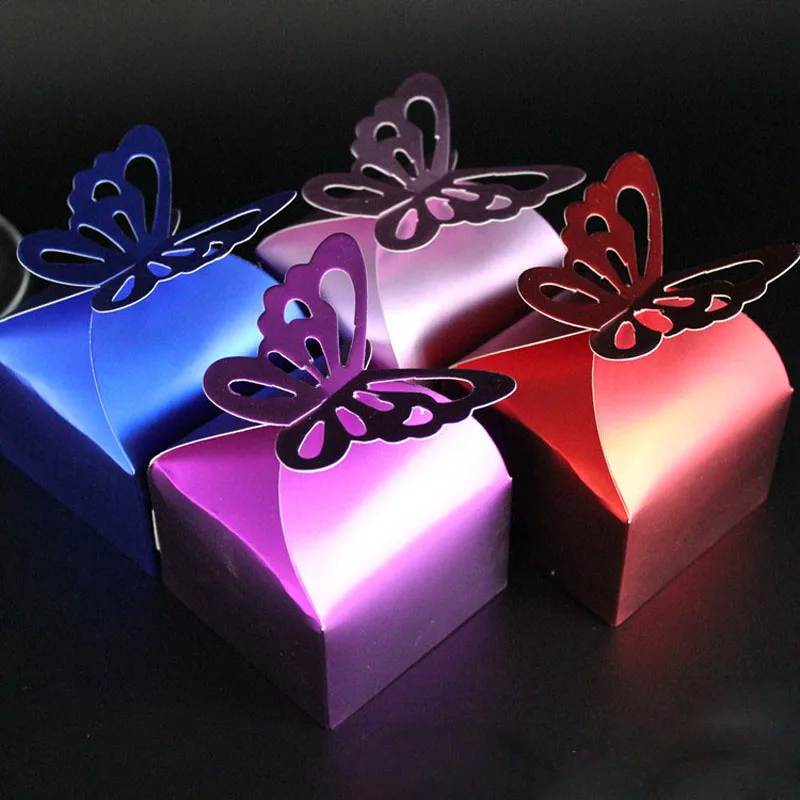 1000pcs Butterfly Craft Paper Candy Box DIY Folding Party Boxes Gift