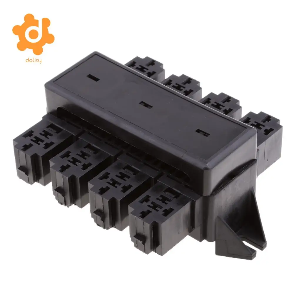 Car 20-Way Blade Fuse Holder 8-Way Relay Socket Fusebox Distribution Block 