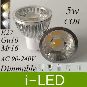 

led spotlight bulb 12v 110v 220v led spot light lamp gu10 mr16 e27 gu5.3 dimmable CRI85 60Angle warm cold white CE UL