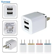 100 шт./лот красочные 2A+ 1A штепсельная вилка американского стандарта AC Мощность адаптер домашний траве настенные зеркала 2 USB с двойным портом Зарядное устройство для iPhone 5 6 plus 7 для samsung htc
