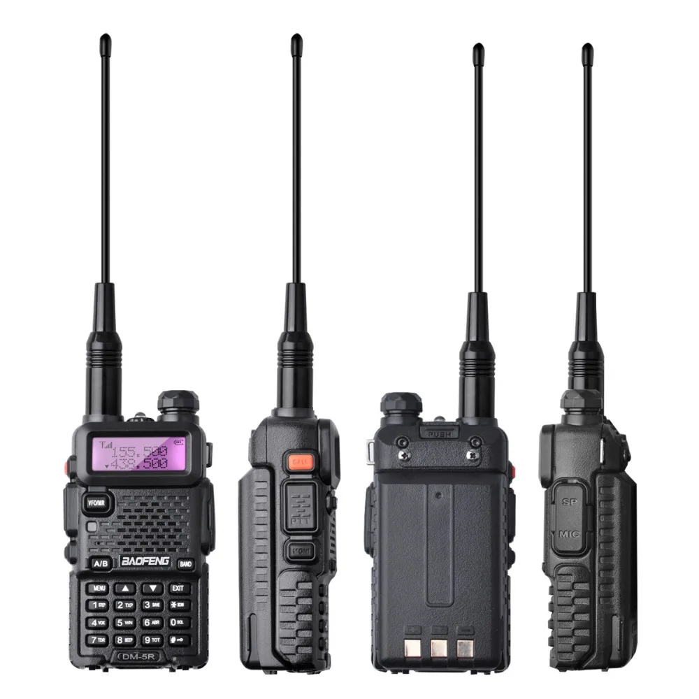 DM-5R двухканальные рации DMR Tier I & II UHF VHF работать с motolora Kendwood baofeng DMR цифровой Anolog двойной режим