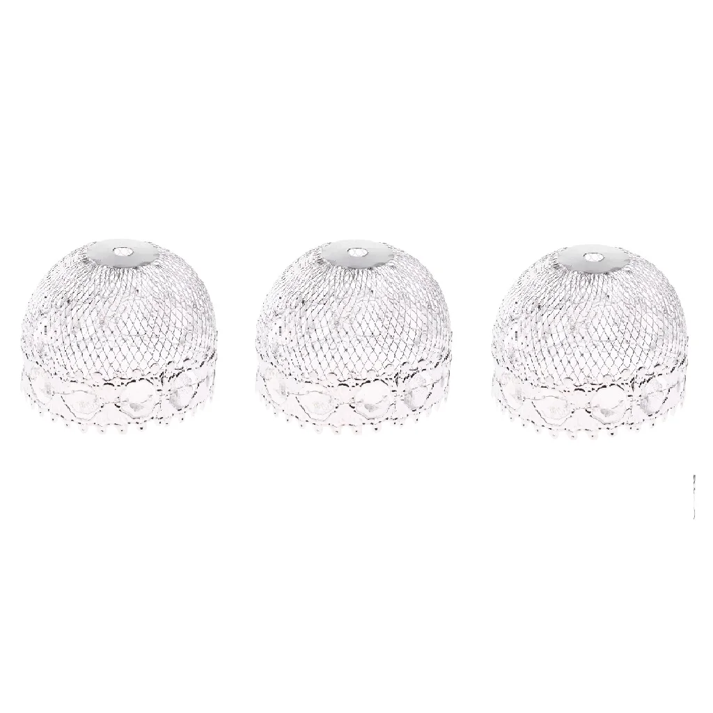 3pcs Table Lamp Shade Universal Standard Lamp Shade Small Lamp Shade Silver for G4,E14,E14