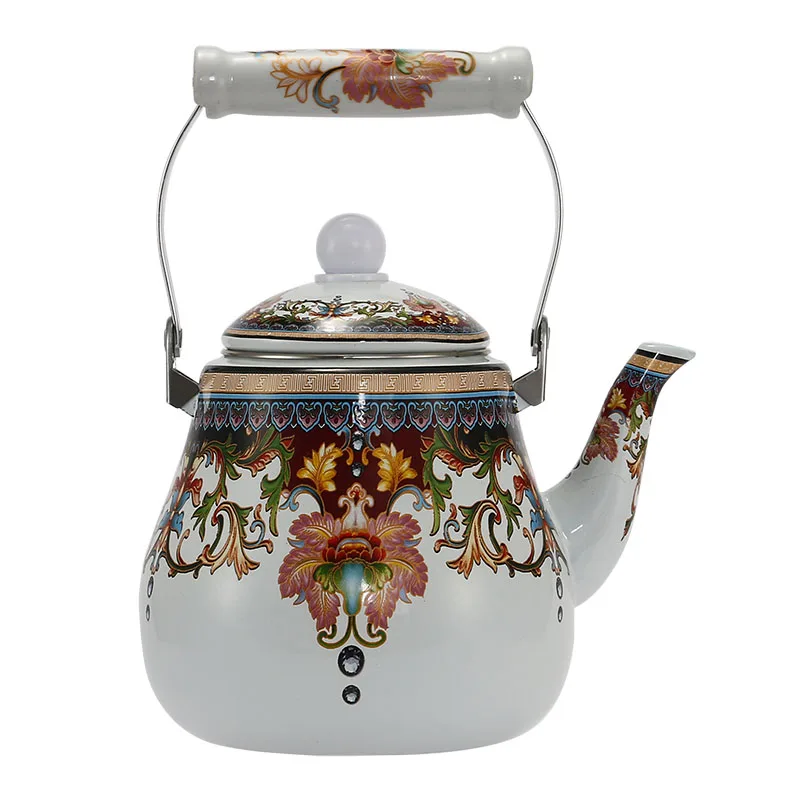 2.7L эмалированный чайник, традиционный китайский колокольчик, форменный горшочек, утолщенный чайник для воды, электромагнитная печь, газовый горшок