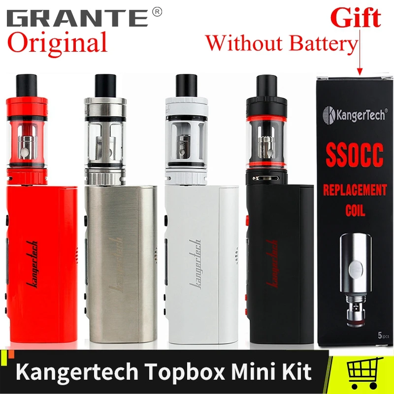 Kangertech TOPBOX мини электронная сигарета Комплект Kangertech Subox Мини 75 Вт поле Mod Toptank мини испаритель ssocc катушки Vape электронная сигарета