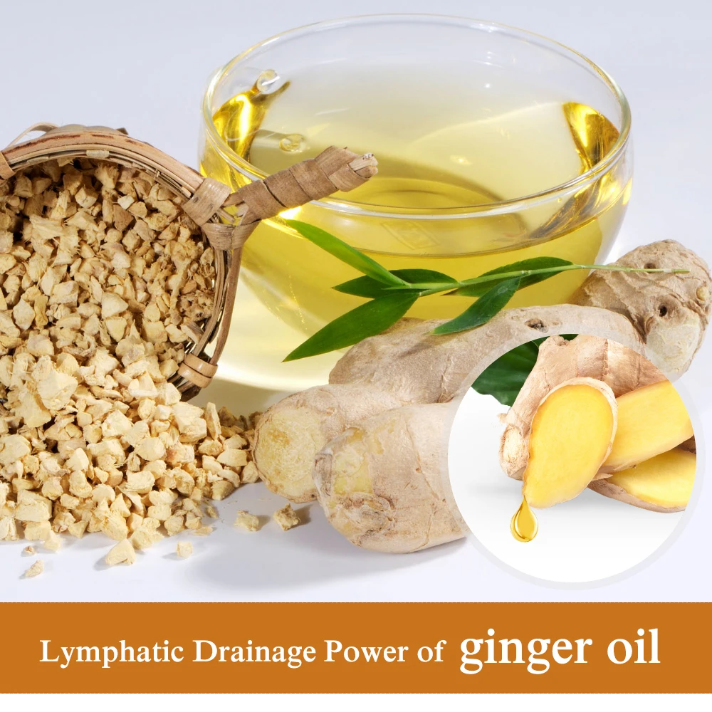 30ml Natural Ginger Massage Oil Therapy Lymphatic Drainage Rose Oil Lavender Massage Oil Ultra Brightening Spotless Body Care