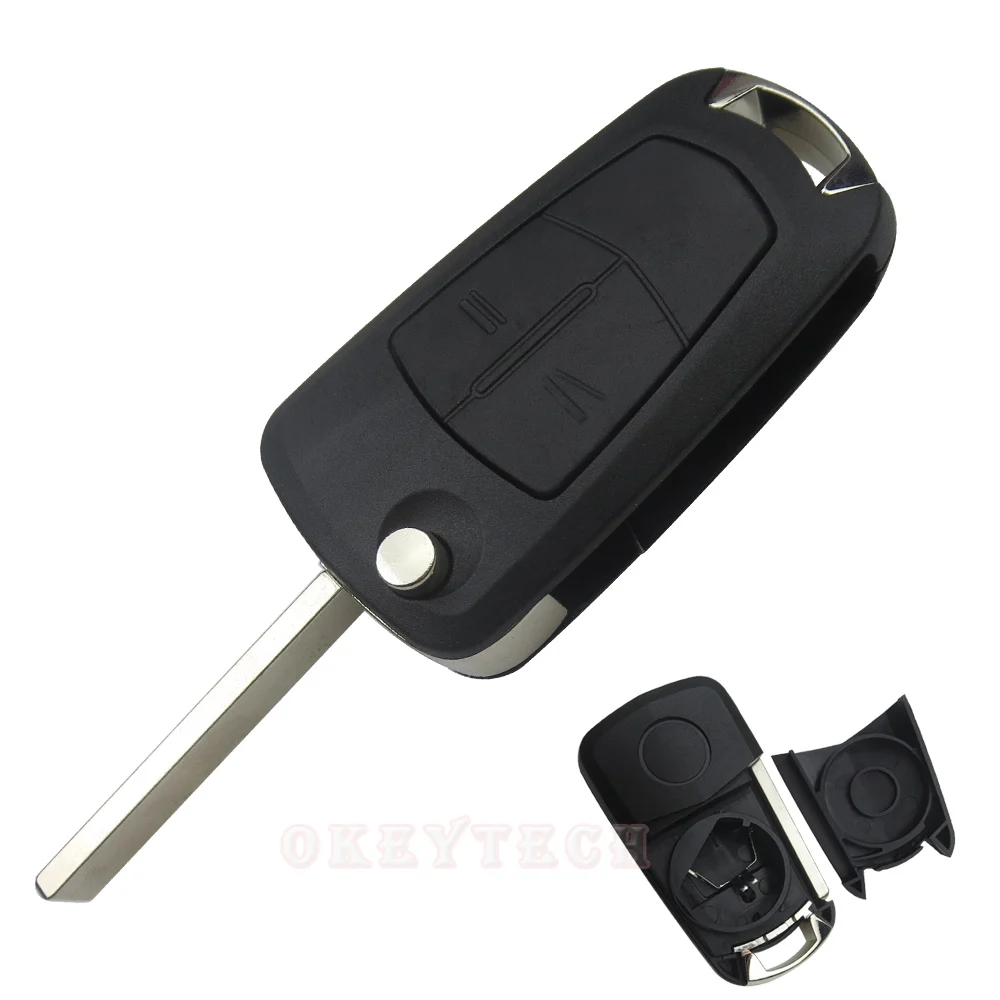 Раскладной чехол для ключа Opel Astra H Corsa D j insignia g vectra c mokka zafira 2 кнопки складной с