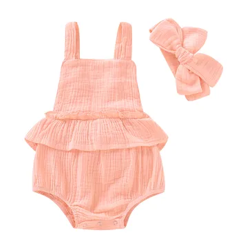 

Fashion 2019 Baby Girl summer clothing cute Solid Color cotton soft Romper Jumpsuit for newborn infant clothes children kid