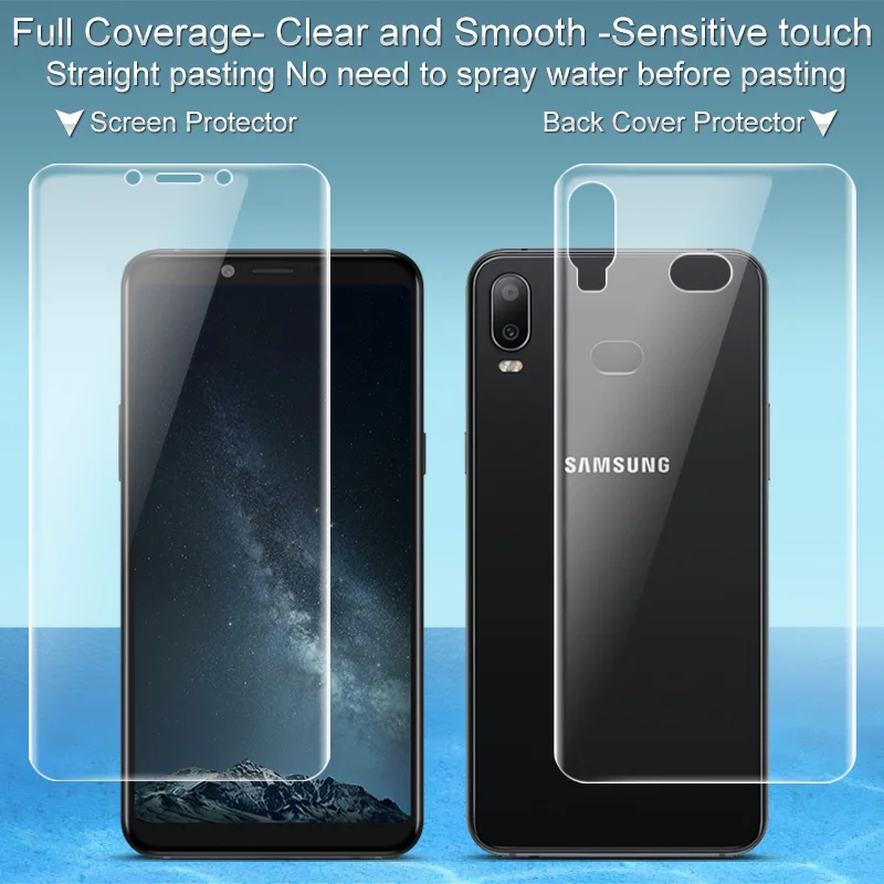 IMAK Hydrogel III для Samsung Galaxy A6s G6200 A8s 2 шт. защита экрана Переднее или заднее полное