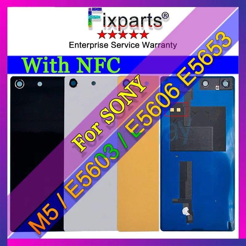 

5.0" For SONY Xperia M5 Back Housing Battery Cover Rear Door Case with NFC E5603 Replacement For SONY Xperia M5 Battery Cover