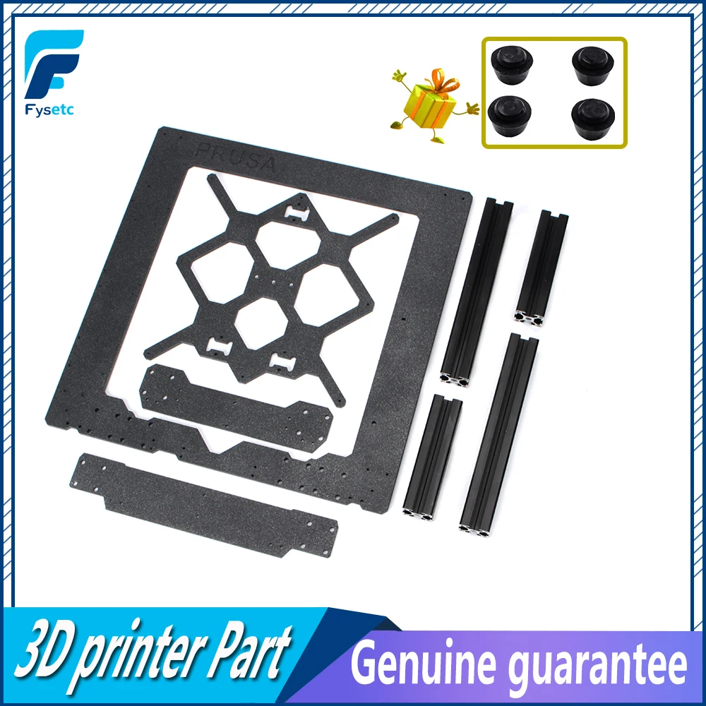 استنساخ الأصلي Prusa i3 MK3 3D طابعة أجزاء سبائك الألومنيوم إطار Y النقل الجبهة مع الخلفية لوحة + الألومنيوم الأسود profile Kit