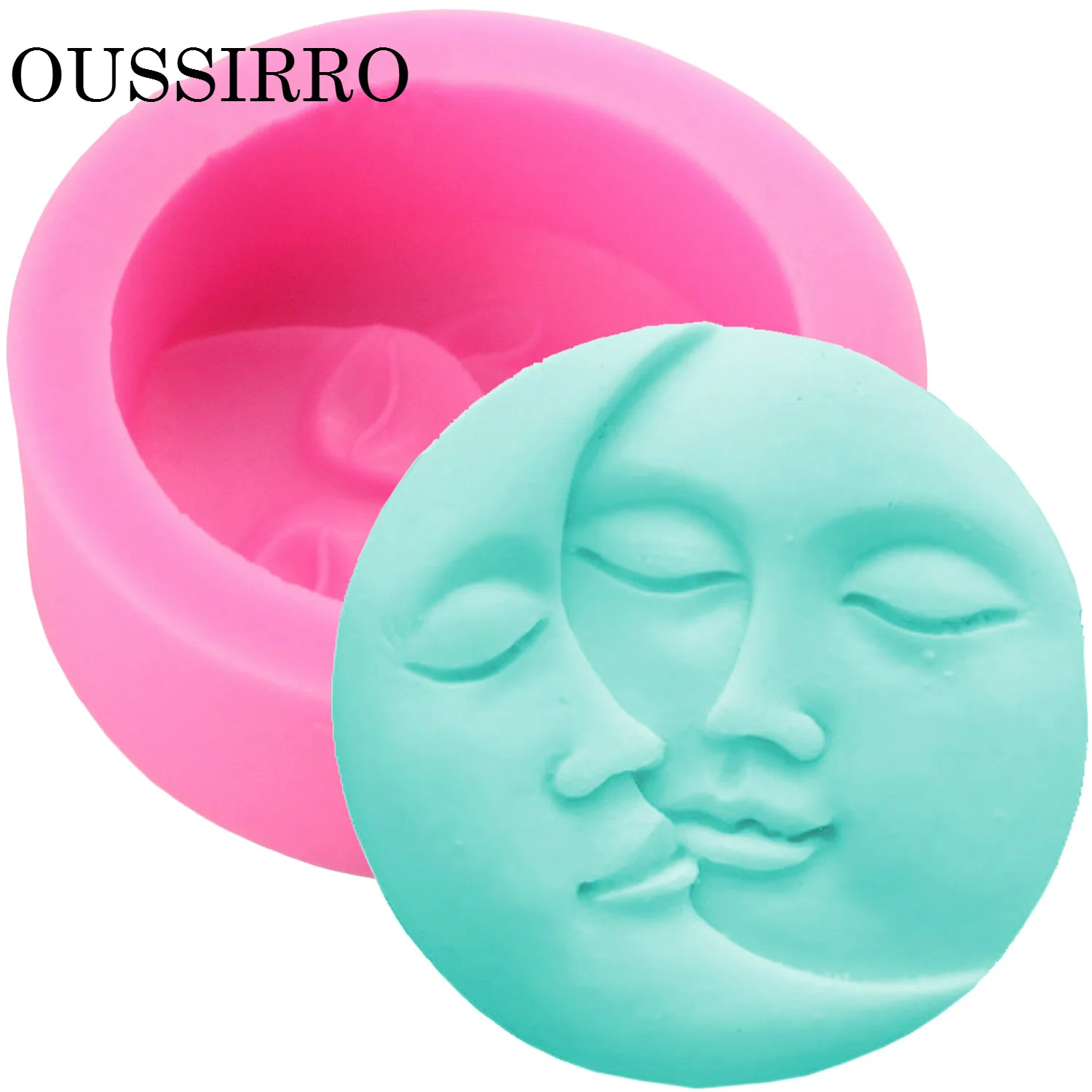 Moon Face Soap Silicone Molds Fondant Cake Decorating Tools Candle Fimo Clay Chocolate Candy Making Gumpaste Moulds YB200365 | Дом и сад