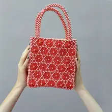 Новая мода ручной работы многоцветный бисер женские сумки Роскошная ручка с бахромой женские стильные вечерние сумки женские свадебные сумочки