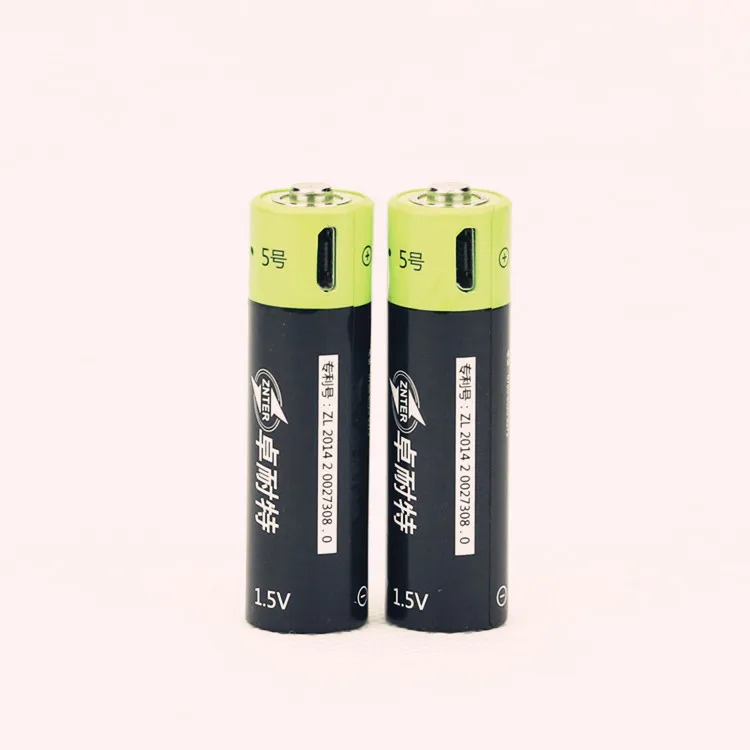 ZNTER Новая батарея! 10 шт ZNTER 1,5 V AA 1250MAH литий-полимерный литий-ионный аккумулятор с USB зарядной линией