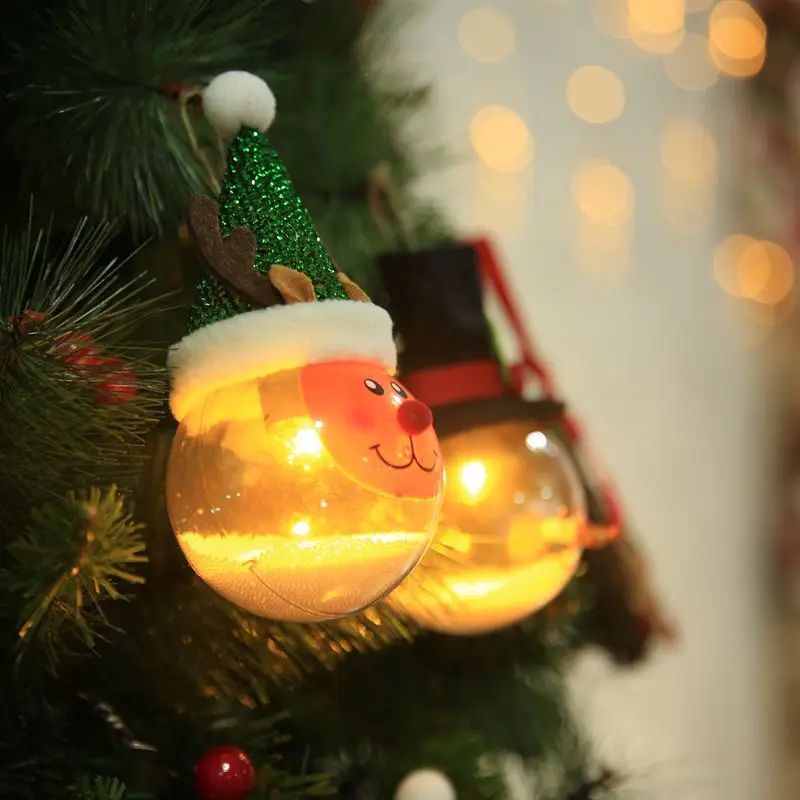 Декор для домашнего стола, светящаяся Рождественская елка, декоративный снеговик, настольный декор, Рождественская лампа в виде Санты