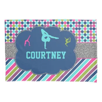 

Customized Girls Gymnastics Personalized Monogram Name Pillow Case Throw Pillow Cushion Cover Sofa Home Decorative Zippered 20x