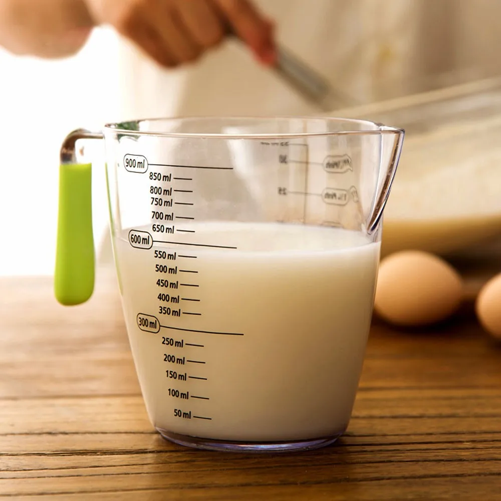 900ml Safe Clear Plastic Measuring Cup Scales Beaker Jug Kitchen Utensil Baking Water Milk Liquid Measuring Tools Kitchen Tools Tool Magic Milk Colormilk Roses Aliexpress