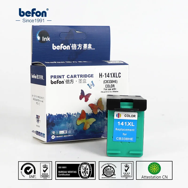 befon 141XL Compatible Cartridge Replacement for HP 141 XL Ink Cartridge for Photosmart C4583 C4283 C4483 C5283 Deskjet D4263 befon 141XL Compatible Cartridge Replacement for HP 141 XL Ink Cartridge for Photosmart C4583 C4283 C4483 C5283 Deskjet D4263