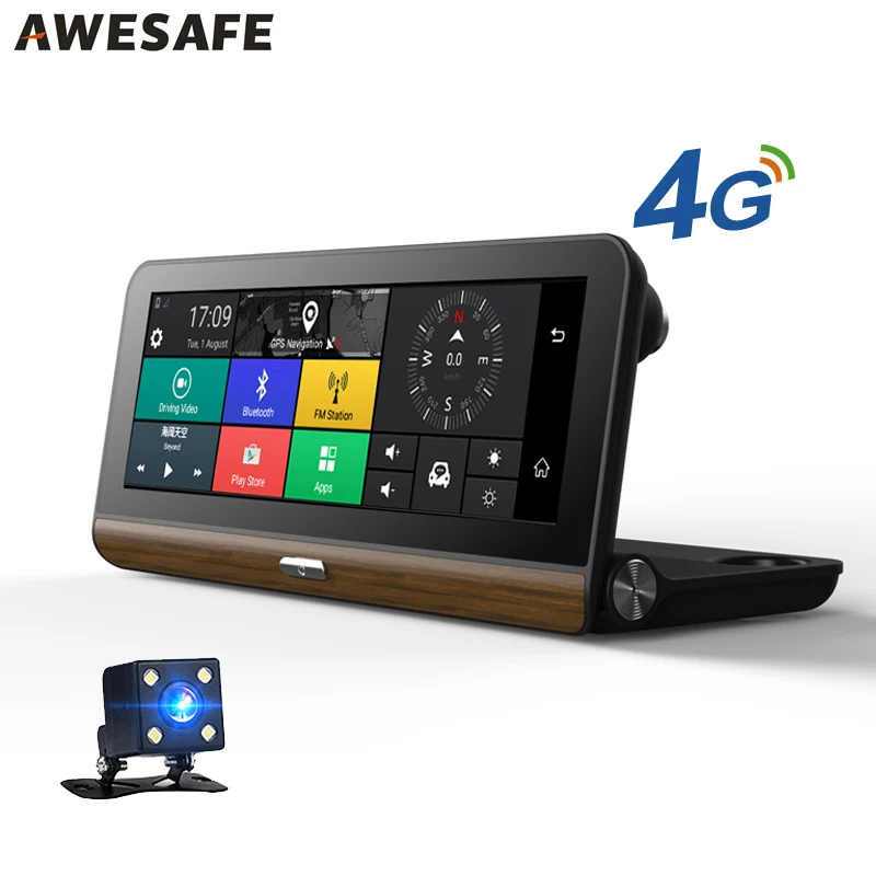 AWESAFE Car DVR Camera 4G/3G 7.8" Android 5.0 GPS Navigator Dash Cam Registrar Video Recorder 1080P Loop Recording | Автомобили и