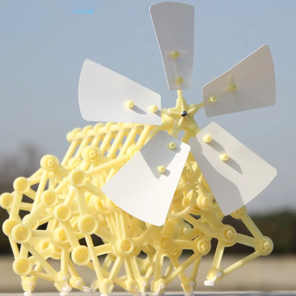 DIY пластиковая энергия ветра бионический зверь Технология животных DIY Детская игрушка робот сила ветра Механический Зверь собранная модель