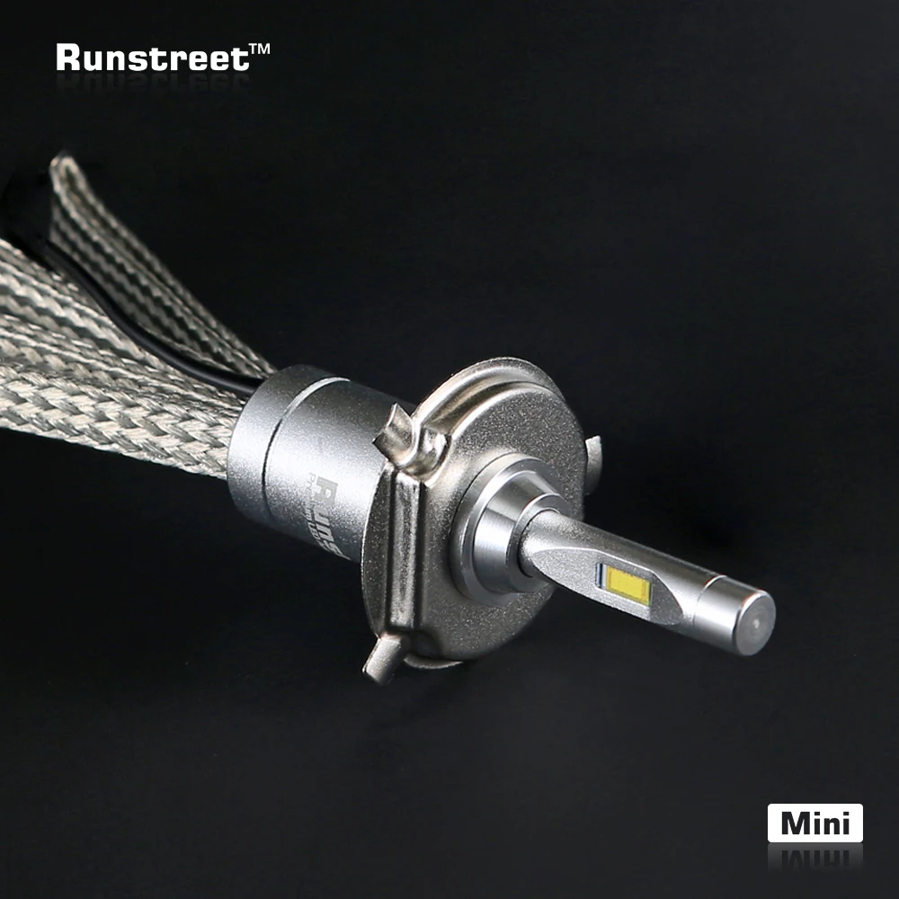 Runstreet(TM) Super Bright 6000K White 9600lm Car LED Headlight H4 9005