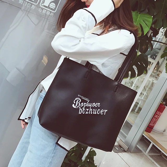 2018 womens shoulder bags composite letter bag pu leather fashion composite letter
