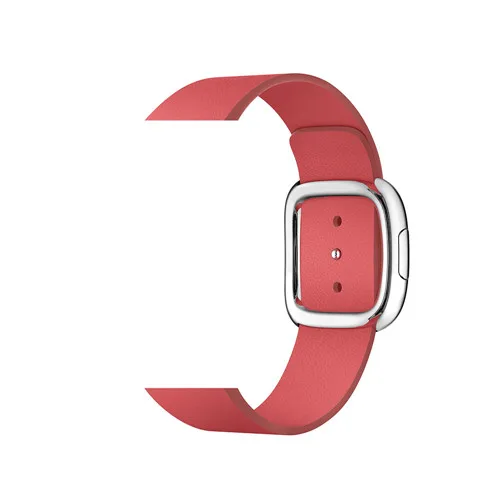 CRESTED, современный ремешок с пряжкой для Apple Watch 5, 4, 3, iwatch, ремешок 42 мм/38 мм, 44 мм/40 мм, кожаный браслет, аксессуары для часов - Цвет ремешка: Peony Pink