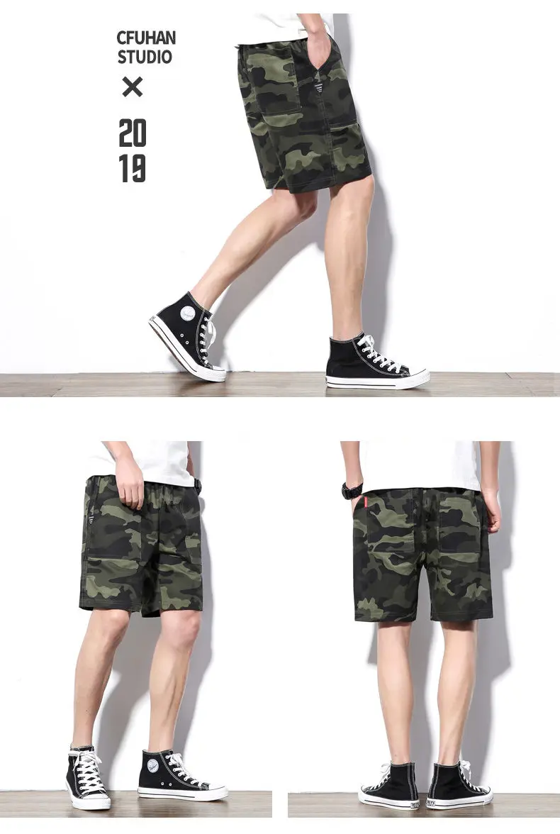 Summer New 5XL Shorts Men Casual Multi Pockets Camouflage Cargo Sprot Breechcloth Cotton Knickers Men Short Panties Brand MuLS 04