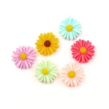 

50Pcs 16x16mm Mixed Resin Flower Cabochon Flatback Decoration Crafts Embellishments For Scrapbooking Diy Accessories