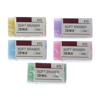 

1 Pc High Quality Pencil Eraser Soft Durable Flexible Cube Cute Colored Pencil Rubber Erasers For School Childen Kids