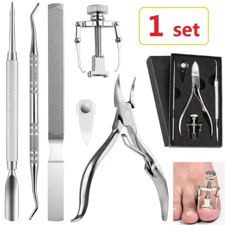 6pcs/Set Cuticle Remover Kit Nail Clipper Trimmer for Cuticle Ingrown