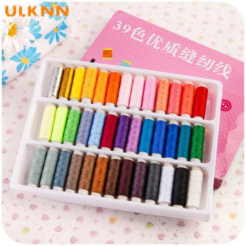 39 colors/lot Quality Polyester Sewing Thread 200 Yards Set for Overlocks Embroidery Machine Craft | Дом и сад