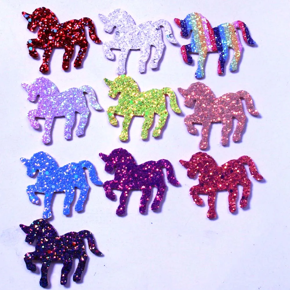 

1PCS/lot Embroideried Sequin Unicorn Bow With Alligator Clips Princess Hair Accessories Girls Hairpins Barrette