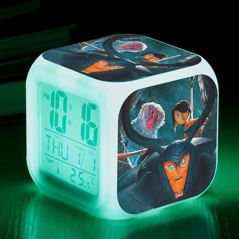 Kubo и Две Струны светодиодный Будильник Snoozing/термометр цифровые часы светодиодный электронный настольные часы светящиеся часы Прямая поставка - Цвет: 02