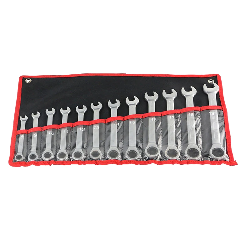 

12pc The Key Ratchet Spanners Combination Wrenches Set Of Auto Repair Hand Tool For Cars Kit D6105