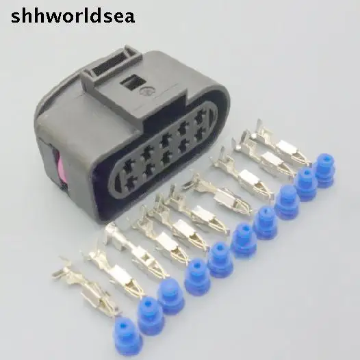 shhworldsea 4sets 10 Pin car headlight plug connector for VW series Auto waterproof Audi Magotan POLO Bora | Автомобили и