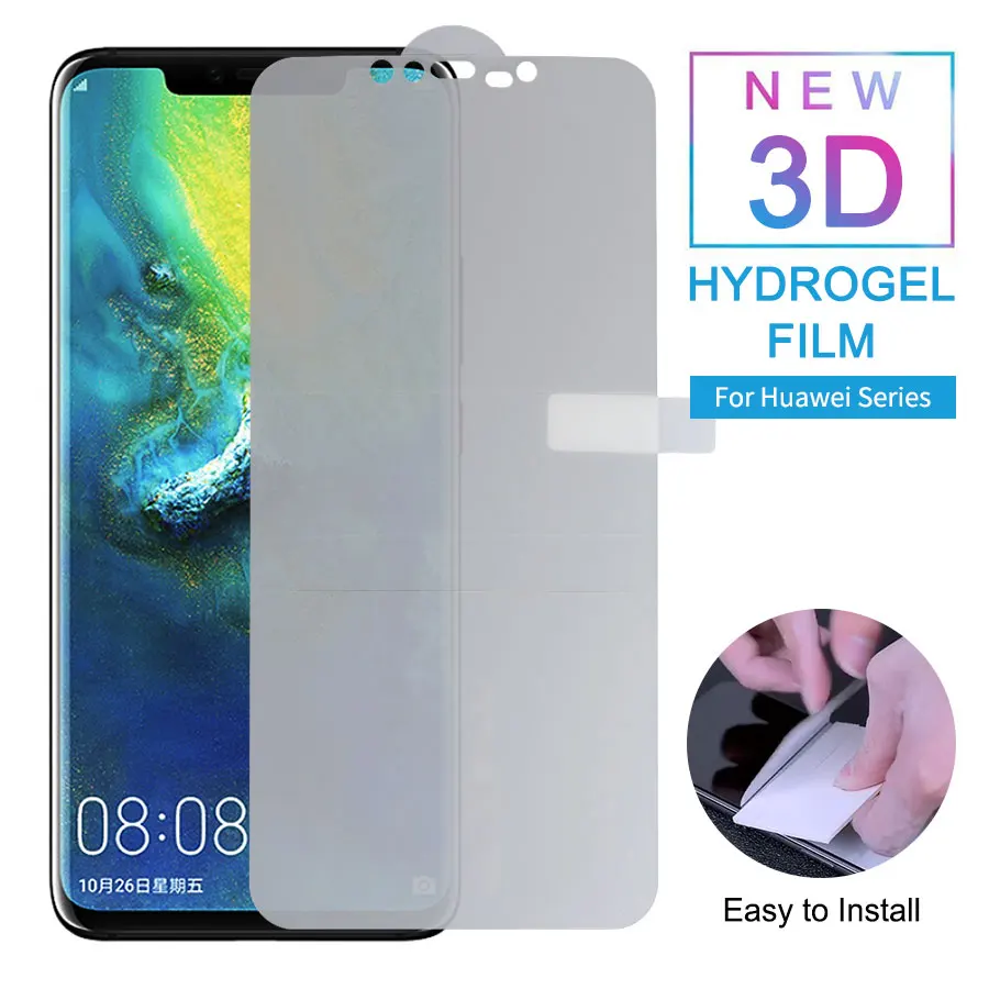 3D полное покрытие мягкая Гидрогелевая пленка для huawei mate 20 Lite 10 Pro защитная экрана