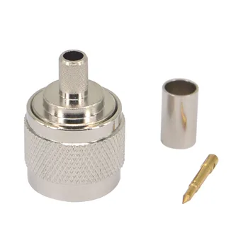 

10 Pcs N-Type Male Connector N Connector RF Coaxial Connector for LMR240 RG59 RG6 cable N-50J-5 RF Coaxial Connector