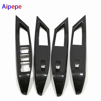 

Accessories Interior For Ford Focus 2019 2020 ABS Carbon Fiber Window Rises Lift Switch Cover Molding Trim Inside Armrest Frame