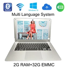 2017 Лидер продаж Windows 10 системы 13.3 дюймов ноутбук в тел Atom Z3735F, Quad Core, 1.33 ГГц 2 г оперативной памяти 32 г EMMC Встроенная камера