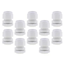 10 шт. PG13.5 6-12 мм Водонепроницаемый IP68 нейлон кабельный ввод разъемы с гайкой и шайба